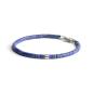 Preview: 2 mm Armband mit matten Lapislazuli-Steinen und Titanelement - Sphera Mat Blue
